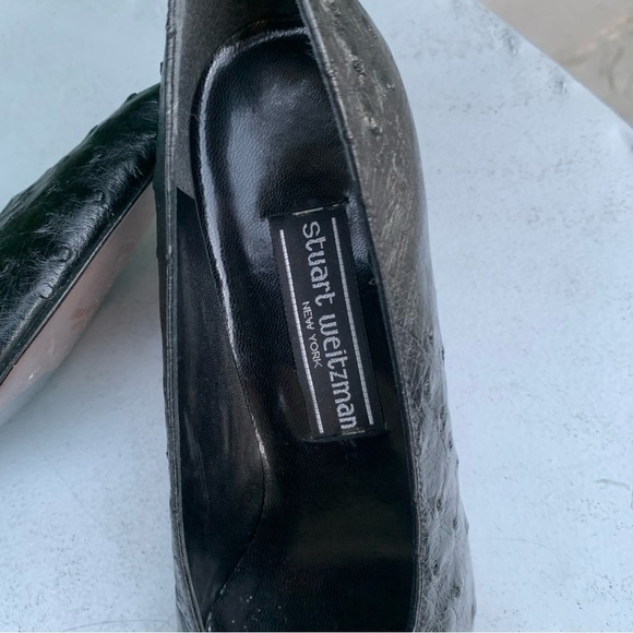 Stuart Weitzman Black Women's Textured Heels 6.5 - Picture 7 of 11